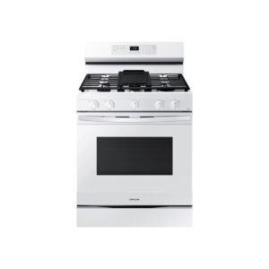Samsung Range - 6.0 cu. ft. Smart Freestanding Gas Range with Integrated Griddle in White