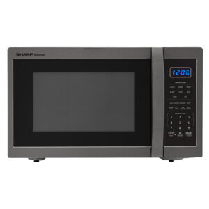 Sharp - 1.4 cu. ft. 1100W Sharp Black Stainless Steel Countertop Microwave Oven