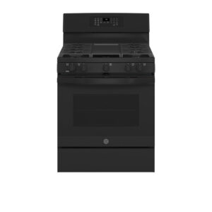 GE Gas Range - 30 Inch Free-Standing Gas Convection Range with No Preheat Air Fry - Black