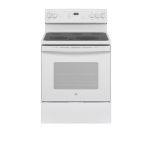 GE Range - 30" Free-Standing Electric Convection Range with No Preheat Air Fry - White